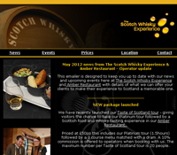 The Scotch Whisky Experience & Amber Restaurant Newsletter